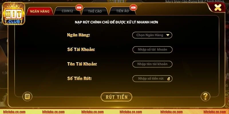 Rút thưởng liền tay tại sân chơi HITCLUB.