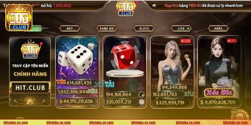 Sảnh cược casino hấp dẫn nhất tại HITCLUB.